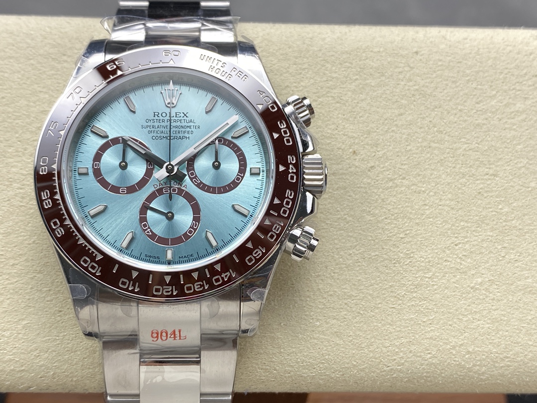 Rolex Platinum Cosmograph Daytona Ice Blue Index Dial Oyster Bracelet 126506 0001